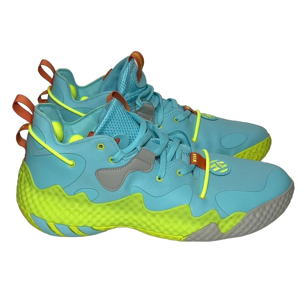 Adidas HARDEN Vol. 6 Basketball SneakerShoes Pulse Aqua Solar Orange Men Size 13